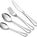 Stainless Steel Silverware Set, 16 Piece Flatware Set for 4,Knives Spoons Forks Set For Home, Kitchen and Restaurant Mirror Polished, Dishwasher Safe