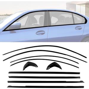 Stainless Steel Window Trim Chrome Delete for BMW G20 330i M340i 2019-2025 Black Window Trim Blackout Kit