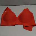 OEAK Womens Deep V Bras Wireless Comfortable Bra Supportive No Underwire Bras Tshirt Push Up Bralettes Plunge Seamless Bra (X-Large, Red)