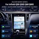 AuCar Mark 7 13.6 Inch Touch Screen Android 13 Car Radio for Infiniti Q50 Q50S Q60 Q60S 2014-2019 Head Unit Wireless Carplay Android Auto GPS Navigation Multimedia Player 8GB RAM 128GB ROM
