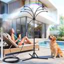 6-Adjustable Nozzle Standing Misters for Outside Patio - Easy to Install & Maintain, Customize Mist, Durable & Long-Lasting for Backyard Cooling