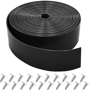 Vinyl Straps for Patio Chair Repair Kit 2'' Wide 20 Ft Long Replacement Straps + 20 Free Rivets for Outdoor Lawn Furniture Chaise Lounge Repair (Black)