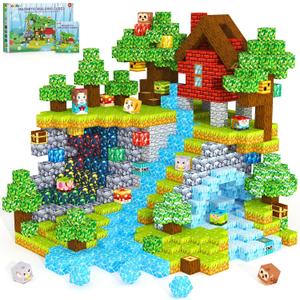 Magnetic Blocks, Magnet Cubes Building Blocks Toddler Travel Toys for 3-5 5-7 8-13 Year Old Boys Girls, Montessori Sensory Kids Toys & Games, Kids Birthday Decorations Party Favors Gifts (Color-6)