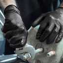 TitanFlex Heavy Duty Black Industrial Nitrile Gloves with Raised Diamond Texture, Latex Free (M, 8mil)
