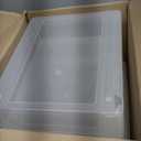 IRIS USA File Box, Plastic File Organizer with Lids for Letter/Legal File, Portable Document Box For Moving, Storage Bin with Durable and Secure Lid, Stackable Nestable BPA-Free, Clear 35 Qt. 4 Pack