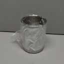 Creative Home Stainless Steel Utensil Holder 6.3" Large Cooking Tool Organizer for Kitchen Decor and Countertop Storage, Stable Anti-Tip Design, Durable Powder-Coated Finish, White