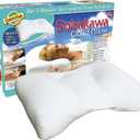 Sobakawa Cloud Pillow with Microbead Fill- Microbead Pillow- Contoured-Shaped Pillow for Neck and Head- Support Pillow for Sounder Sleep- Microbead Pillow for Sleeping- White