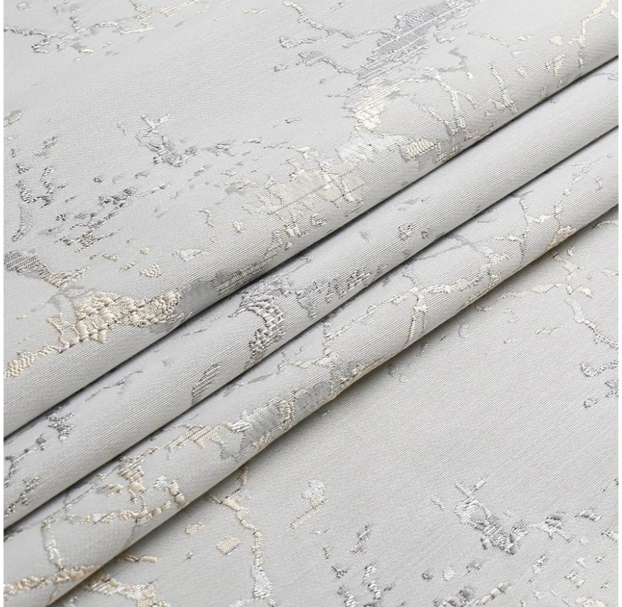 Majestic Giftware Premium Jacquard Fabric (1232-60X72) | 60" Wide X 72" Length Lvory/Silver/Gold Cloth for Table Runner, Upholstery, Pillows & Window Treatments | Soft & Washable Cloths for Home