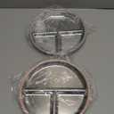 Stainless Steel Baby Plate with Suction, 9” Divided Toddler Plates with Removable Silicone Sleeves for Kids, Non-Toxic Non-Slip Unbreakable Dishwasher Safe Dinnerware Set of 2, Pink & Lilac