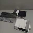 Black White Gray Kitchen Window Curtains Valance and Tier Set 36 Inch, Dark Grey Modern Geometric Rod Pocket Short Tier Curtain for Bathroom, Small Cafe Drapes for Kitchen Decor