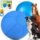 Herding Ball for Dogs and Horses - 18" Jolly Ball for Dogs, Agility Training Equipment, Herding for Australian/ German Shepherd, Improved Bite-Resistant, Reinforced Sewing Dog Toys - Blue Medium