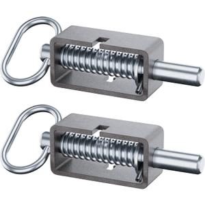 5-1/8'' Heavy Duty Trailer Gate Latch, Universal Spring Latch Assembly, Weld-On Spring Loaded Latch, Trailer Latch Spring Latch Lock with Plain Tube for Tracks, Ramp Doors, Pack of 2