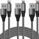10 Ft Braided Charge For Apple Lightning, Silver