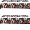 2 x 2Pack Demon Tablecloth Disposable Tablecover Birthday Party Supplies and Decorations for Kid Boy Baby Shower Rectangle Tables 70"X42"