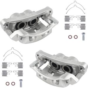 KUSATEC 18B4791 18B4790 Front Disc Brake Caliper with Bracket fit for Ford Excursion 2000-2005; F-250/F-350 Super Duty 1999-2004, Both Driver Passenger Side
