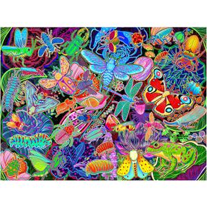 Jigsaw Puzzles for Adults 1000 Pieces, Insects Garden Puzzle, Colorful as Home Wall Decor for Family Challenging Games