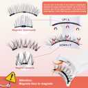 Magnetic Eyelashes Kit with Applicator Natural Look, Magnet lashes Pack Portable Reusable No Glue False Eyelashes Kit Easy to Wear Wispy Fluffy L11