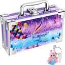 JYPS Mermaid Pencil Case for Kids, Portable Lock Box with Handle and Keychain, Cute Mermaid School Supplies, Back to School Gift for Girls