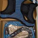 Dog Harness Step-in Breathable Puppy Cat Dog Vest Harnesses for Small Medium Dogs (Large (Chest 17''-20'', Weight 14-19 lb), Blue)