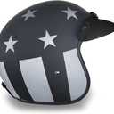 Daytona Helmets 3/4 Shell Open Face Motorcycle Helmet - DOT Approved, Lightweight & Comfortable, Vintage Design for Scooter, Cruiser & Street Bikes - Adjustable Fit, Enhanced Ventilation & Clear Visor (Black, S)