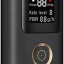 Professional Ketosis Meter for Testing ketosis - Portable Breath Ketone Analyzer High-Accuracy Ketone Breath Meter Home Ketosis Breath Tester for Keto Lifestyle & Fitness Trace (Black)