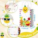 Kolldenn 24pcs Fruit Party Favors Bags Bulk with Handles Summer Kawaii Tutti Frutti Gift Bags Kraft Paper Goodie Bag for Sensory Tropical Theme Birthday Party Supplies