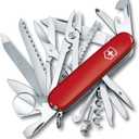Victorinox Swiss Champ Swiss Army Knife, 33 Functions, Swiss Made Pocket Knife with Large Blade, Screwdriver, Chisel and Combination Pliers - Red