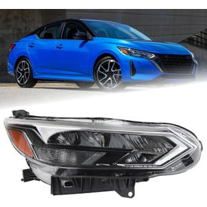 RH LED Headlight Fit for 2024 2025 Nissan Sentra SR/SR Premium Headlamp Assembly Right Passenger Side W/Bulbs But W/o Turn Signal Bulb NI2503303 26010-6LY5A 260106LY5A