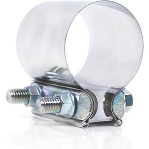 Universal 2 1/4 Inch Butt Joint Exhaust Clamp, 57mm/2.25" Stainless Steel Seal Clamp Sleeve Coupler