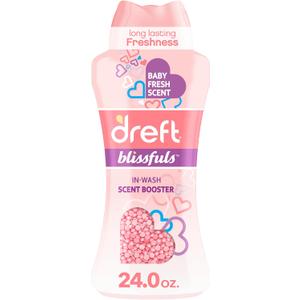 Dreft Blissfuls In-Wash Laundry Scent Booster Beads, Baby Fresh Scent, 24 oz, Baby Laundry, Laundry Scent Boosters, Scent Booster Beads (24 Ounce (Pack of 1))
