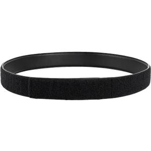 Inner Belt with Loop Liner Police Reversible Leather Under Duty Belt Buckleless for Law Enforcement Security 1.5" Wide (Large, Plain Black)