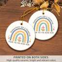 7 x Godmother Ornament 2025, Thoughtful Godmother Gifts from Godchild, Catholic Ornament for Women Men, Baptism Gifts for Friends Neighbors, Adorable Christmas Ornaments for Tree Decorations