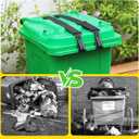 Trash Can Lock for Animals with Reflective Handle, Raccoon Proof Trash Can Lock with Adjustable Dual Paws for Securing Trash Can Lids from Small Animals/Strong Winds and Avoiding Dirty Hands -2pcs