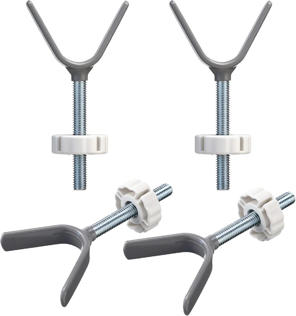 4 Pack Baby Gate Banister Adapter Y-Spindle Rods M10 (10mm) - Extra Long Wall Mounting Screws for Safety Pressure Mounted Baby and Pet Stair Gates