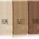 Peryiter 3 Pcs Boho Modern Farmhouse Hand Towel 100% Cotton Bathroom Towels Decorative Set 13x29 Rustic Embroidered Facecloth for Bathroom Decor Home Housewarming New Owner Gifts