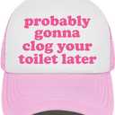 Funny Trucker Hats for Women Hot Pink Funny Gag Hats for Adults Humor Dirty Bachelorette Party Hat
