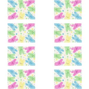 XCHI Colorful Dots Cute Bunny Watercolor Rabbits Easter Placemats Set of 8 Table Mats for Masquerade Party Home Kitchen Dining Table Decorations 12x18 Inch