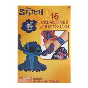 Disney Stitch Valentines With Tattoo Arm Bands 3+ Years
 2 Pack