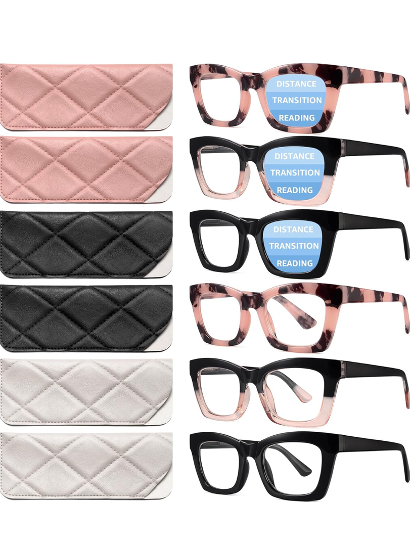 CCVOO 6 Pack Oprah Reading Glasses for Women, Eyeglasses, Blue Light Readers for Women, Computer Eye Glasses, Cheaters +3.0