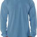 Men's T Shirt Long Sleeve Crewneck Tee Shirts Classic Loose Fit Workout Tops for Men Gym Clothes S-XXL (Large, A08 Cool Blue)