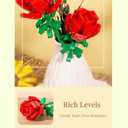 Roses Building Sets for Kids, Toy Flower Bouquet Gift for Girl Friend Birthday Christmas and Valentine's Day