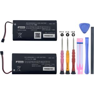 Switch Joycon Battery, 2PCS HAC-006 3.7V 525mAh Replacement for Nintendo Switch Joy-Con Controller Battery, HAC-015, HAC-016 Joy-Con Controller with Repair Tool Kit