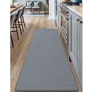 DEXI Kitchen Floor Mats Cushioned Anti Fatigue, 23x59, Large Wide Standing Runner Rug Waterproof, Comfort Memory Foam Padded for Front Sink Laundry, Grey