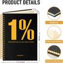 1% Better Every Day Can Lead to Big Changes 160 Blank Pages Spiral Notebook, Self Improvement Planner, Womens Empowerment Gifts for Boss Leader Supervisor Mentor Coworker Friend BFF