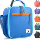CaCTOUR Lunch Box Kids,Premium Insulated Lunchbox for Girls Boys,Soft Mini Cooler Bag Back to School Thermal Reusable Lunch Bag for Work School Picnic (Blue)