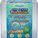 The Ocean Dragon Fairy Shrimp Kit for Kids Complete Aquarium Set with LED Tank, Eggs, Chlorella Food, Air Pump