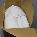 MIULEE Pinch Pleated Thick Linen Curtains 96 Inch 4 Panels Set Back Tab Memory Trained Pinch Pleat Semi Sheer Light Filtering Privacy Curtain Let Light in Window Drapes for Living Room Bedroom White