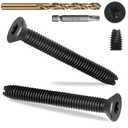 1/4-20 x 2-1/2" Flat Head Thread Cutting Self Drilling Deck Screws, Type 7, Star Drive T-30, Steel Floorboard Thread Cutting Screws for Wood & Metal-100 Pack