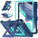Soke Case for iPad (A16) 11th Generation 11-Inch 2025 /10th Generation 10.9-Inch 2022, with Screen Protector and Multi-Angle Kickstand, Rugged Full Body Heavy Duty Protective Cover - Navy Green