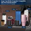 Quick-Install Car Cup Holder Expander, Space-Saving Cup Holder for Car with Offset Design, Non-Slip Large Water Bottle Holder Expander, Compatible with Owala, Stanley, Yeti Cups (24oz to 64oz)